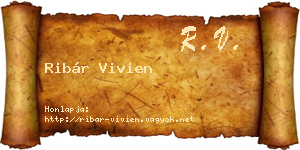 Ribár Vivien névjegykártya